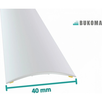 Bukoma Přechodová lišta samolepící, oblouček, 40mm Elox stříbro 0,9 m – Hledejceny.cz