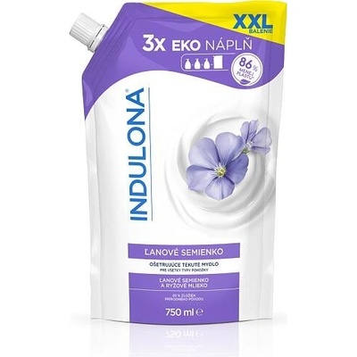 Indulona tekuté mýdlo Lněné semínko náhradní náplň 750 ml