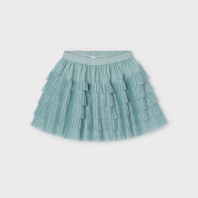 MAYORAL Пола тюл плисирана за мини момиче в зелен цвят Майорал