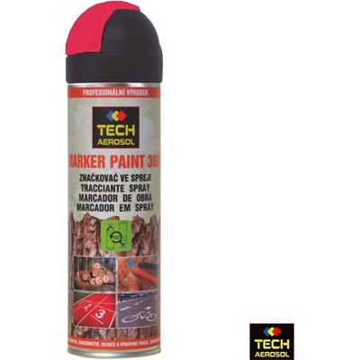 TECH AEROSOL MARKER PAINT 360° značkovací fluorescenční fuchsiová 400 ml