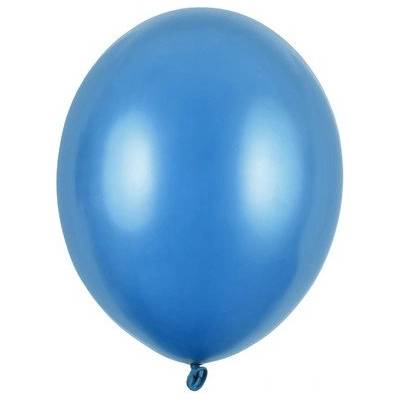 Party Deco Латексови Балони Металик, Карибско Синьо, 12см (sb5m-083)
