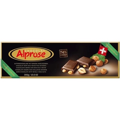 Alprose hořká čokoláda s oříšky 300 g