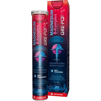 Glenmark Magnesium B-komplex GRE-PO eff.20 tablet