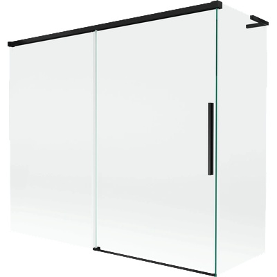 Mexen Rox L параван за вана с 2 плъзгащи се крила 180 + 80 x 150 cm, прозрачен, черен - 8C9L-180-080-70-00 (8C9L-180-080-70-00)