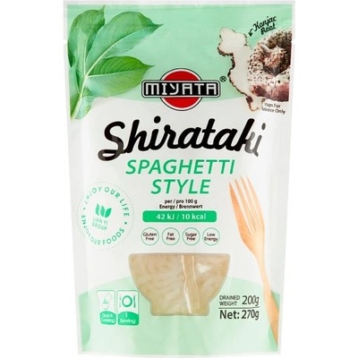 Miyata Nudle shirataki z kořene konjak ve tvaru spaghetti v neochuceném nálevu 270 g