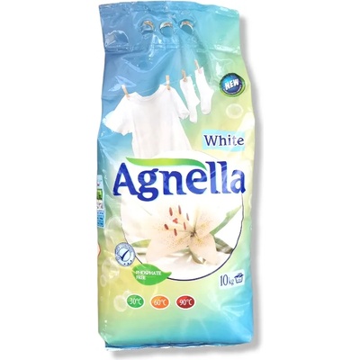 Agnella прах за бяло пране, 125 пранета, 10кг