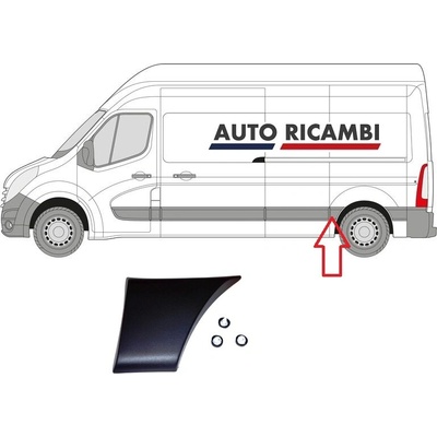 Ochranná lišta Renault Master od 2010 ľavá, pred zadným kolesom 768F20004R