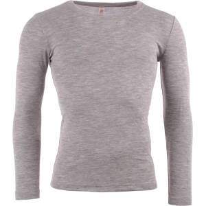 Engel Мъжко копринено термобельо Engel Shirt L/S Merino base layer - Hellgrau Melange - размер 46/48 (EU) (014-0745-0112)
