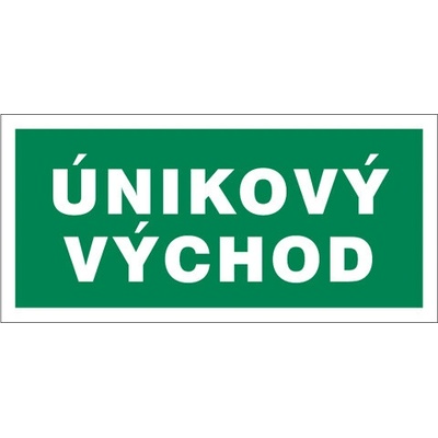 Značka Únikový východ, samolepicí fólie, 100 × 210 mm BZ FT921