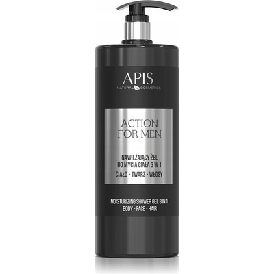 Apis Action For Men Hydratačný telový čistiaci gél 3v1 1000 ml