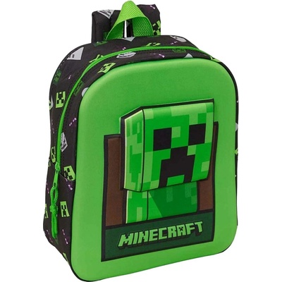 Safta · Dětský 3D batůžek pro předškoláky Minecraft - motiv Creeper - 6L