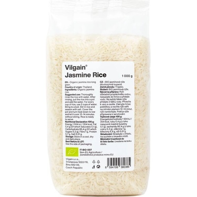 Vilgain Jasmínová rýže bio 3 x 1 kg
