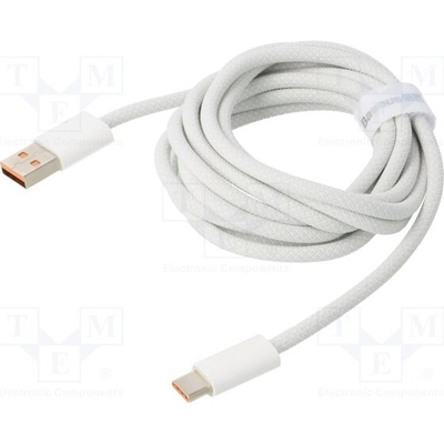 Baseus CALD000702 USB 2.0, USB A vidlice, USB C vidlice, 2m, bílý