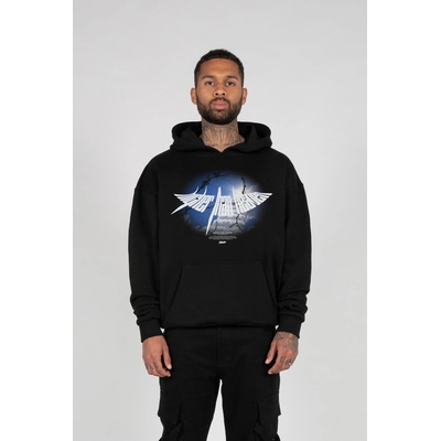 Urban Classics Суичър HIGHER THAN HEAVEN V. 4 Ultra Heavy Hoody black XXLUB-MJG11589-00007 - Бял, размер XL