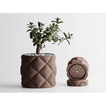 Декоративна саксия Atlanta тъмнокафяв мат