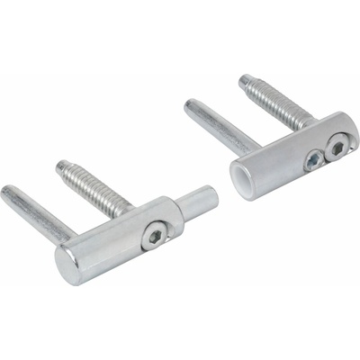 Walteco Nastaviteľný záves pre drevené dvere priemer 14 mm biely pozink, nosnosť 45 kg 80072