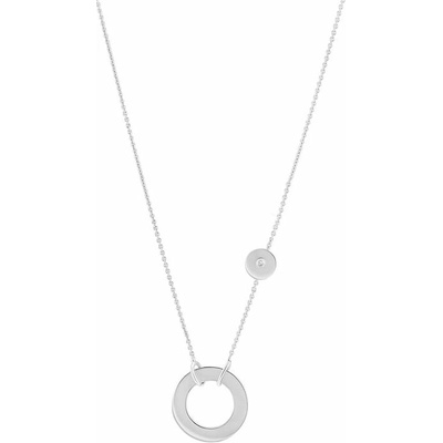 Eppi Strieborný kruhový náhrdelník s diamantom N44276
