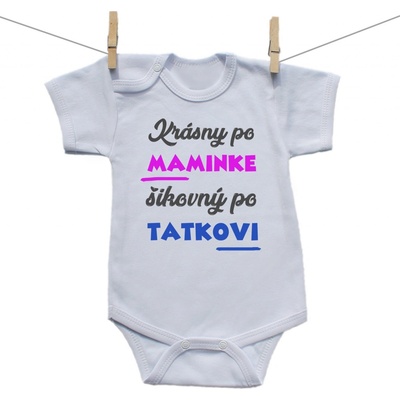 Boodyy Body s krátkym rukávom Krásny po maminke šikovný po tatkovi