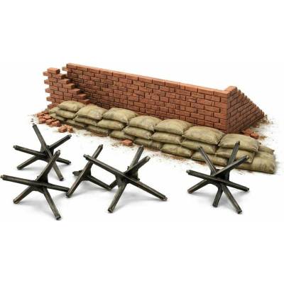 Tamiya Sada tehlovej steny vreciek s pieskom a barikády 108/32508 1:48