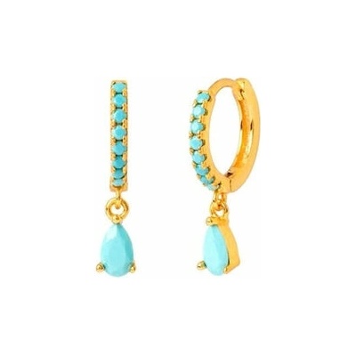 Carmine Medusa Dámske okrúhle náušnice so zirkónom, kvapka vody, jednoduché FE49901114917207HI