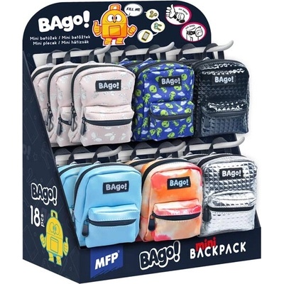 Kľúčenka Štýlové mini batôžteky BAgo! - Displej 18 ks