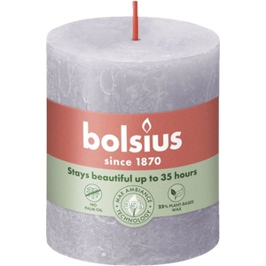 Bolsius Цилиндър Bolsius Rustic Shine 68×80 мм - Матирана лавандула (лилаво)