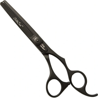 Olivia Garden SilkCut Shear Matt Black Edition T6-35BL profi efilační nůžky na vlasy