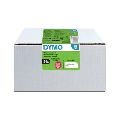 Dymo 2234184, 51mm x 19mm, multifunkčné, snímateľné, biele, originálne papierové štítky, 24 x 500 ks