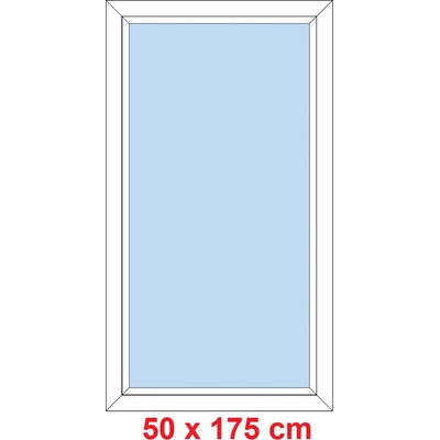 Soft Plastové okno 50x175 cm, FIX neotevíravé, Antracit struktura/bílá
