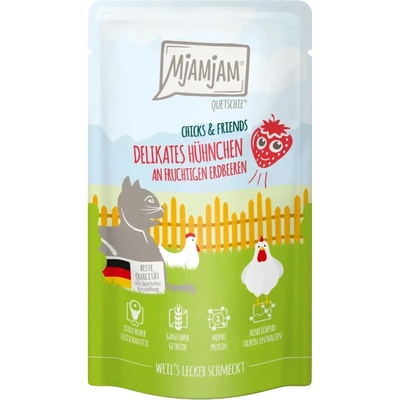 MjAMjAM Chicks & Friends kuře a jahody 125 g