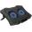 Platinet Laptop Cooler Pad 2 Fans - охлаждаща ергономична поставка с 2 вентилаторa за Mac и преносими компютри (черен)