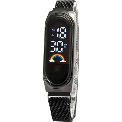 NUBI Дамски часовник NUBI Band, Метална каишка, Черен (M6-BLACK)
