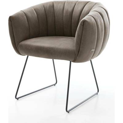 Delife Jada-Flex mikrovlákno taupe vintage černá tenká podnož taštičkové pružiny