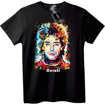 NOONEBRAND Тениска Cerati Цветен арт - L, Black
