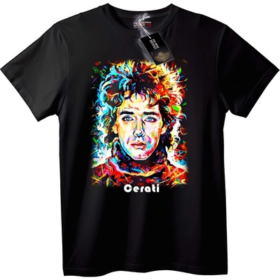 NOONEBRAND Тениска Cerati Цветен арт - L, Black