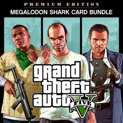 Игра Grand Theft Auto V: Premium Online Edition & Megalodon Shark Card Bundle за PC Rockstar Games Launcher, Електронна доставка