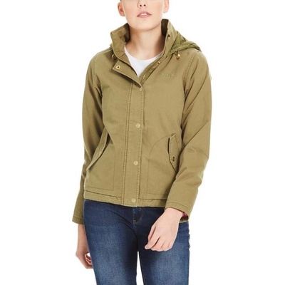 Bench Cotton Jacket With Quilted Hood Dark Green
