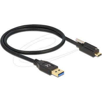 Delock SuperSpeed USB 10 Gbps (USB 3.2 Gen 2) кабел от мъжки тип A до мъжки тип USB-C с винт отгоре, 0, 5 m (84025) delock84025 (84025)