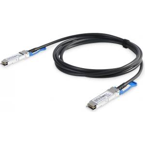 DIGITUS DN-81602 InfiniBand и оптичен кабел 2 м QSFP28 DAC Сребърен, Черен (DN-81602)
