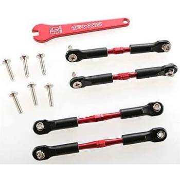 Traxxas биела 39/49 мм алуминиева червена (2+2)