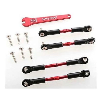 Traxxas биела 39/49 мм алуминиева червена (2+2)