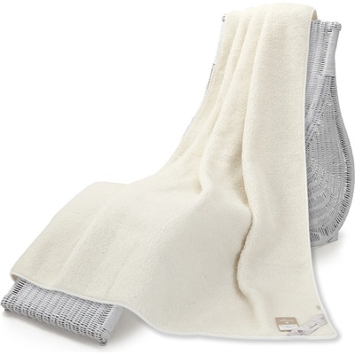 Wooline Vlnená Merino deka Thumbled svetlá krémová 75x100