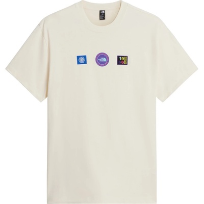 The North Face Мъжка тениска The North Face Explorer Badges RLX S/S Tee T-shirt - White Dune - размер M (217-0606-0214)