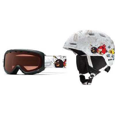 Helma + brýle Smith ZOOM JR/GAMBLER White Angrybirds velikost YM