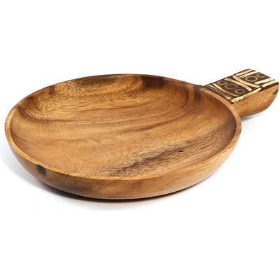 Mitra Bali Kulatý servírovací tác s rukojetí z Bali 23cm