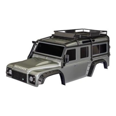 Traxxas каросерия TRX-4 Land Rover Defender сребърна (безскобова)