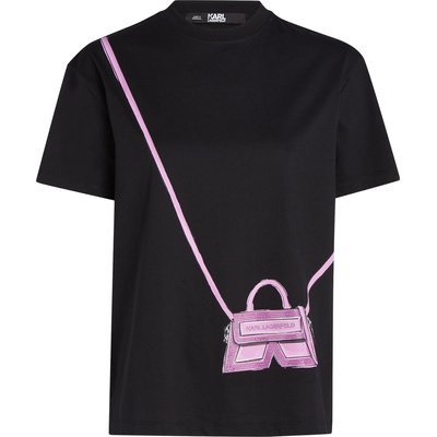 Karl Lagerfeld Тениска 'Ikon' черно, размер S