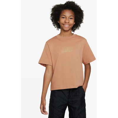 Nike Тениска g nsw tee boxy metallic hbr