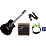 Fender CD-60SCE Standard SET Black Електро-акустична китара Дреднаут