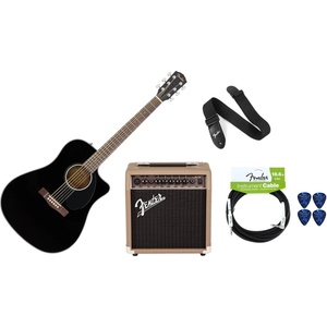 Fender CD-60SCE Standard SET Black Електро-акустична китара Дреднаут